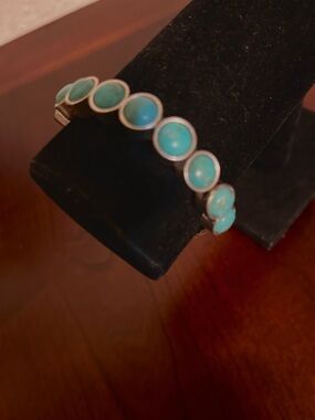 Turquoise Cabochon Lucky Brand Magnetic Clasp Bracelet